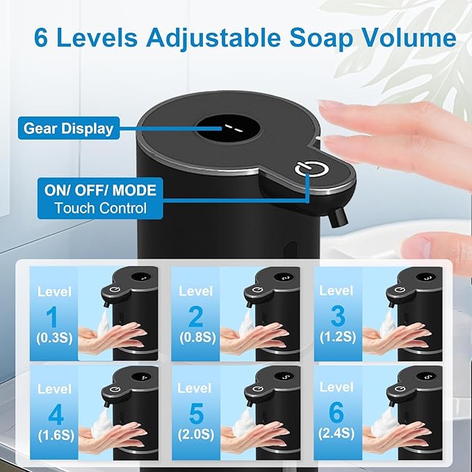 OHIFAST Automatic Foaming Soap Dispenser Touchless, USB Rechargeable Smart Hand - Image 3