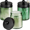 3 Pack Apothecary Jar Canisters Bathroom Vanity Organizer by Komashr