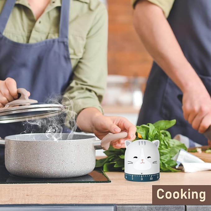 Queekay 4 Pcs Kitchen Cooking Timer Animal Mechanical Timer 60 Minute Wind up - Image 5