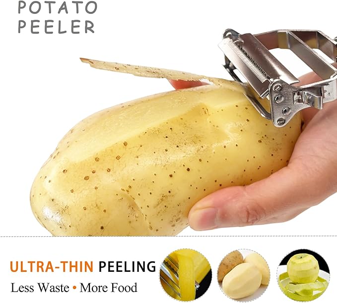 Sunkuka Potato Apple Vegetable Peeler Julienne Peeler - Image 3