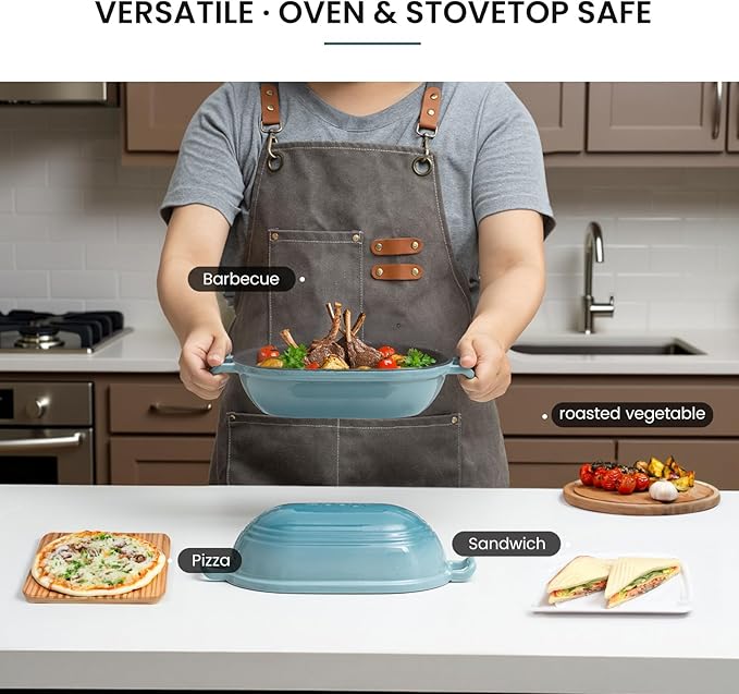 Enameled Cast Iron Dutch Oven for Sourdough Bread Baking, 9 x 5-4/5 Inch Oval - Image 6