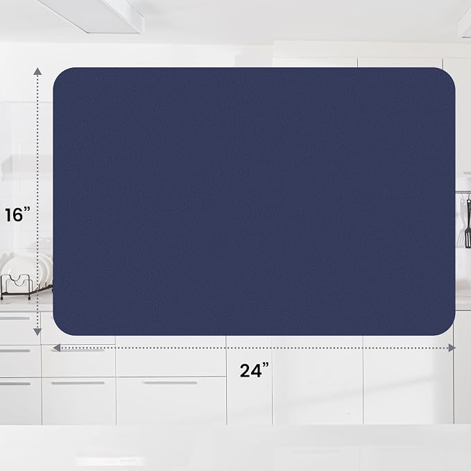 WISELIFE Dish Drying Mat Super Absorbent Drying Mat Large Dish Drying Mats - Image 3