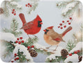 Winter Cardinal Bird Dish Drying Mat by Aytipun