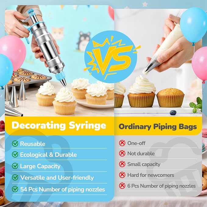 Cake Decorating Tools Supplies Kit: 164pcs Baking Accessories, Dessert Piping - Image 5