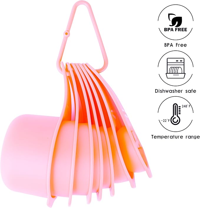 Measuring Cups and Spoons Set, Plastic Measuring Cup Set 15, 7 Measuring Cups & - Image 4