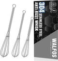 Walfos Mini Whisk, 304 Anti-Rust Small whisk, Sturdy Stainless Steel Wire Tiny by Walfos