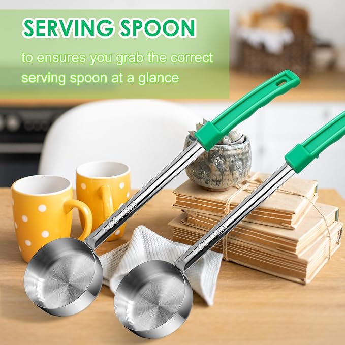 4 Ounce Solid Stainless Steel Portion Control Ladle Spoon - Image 6