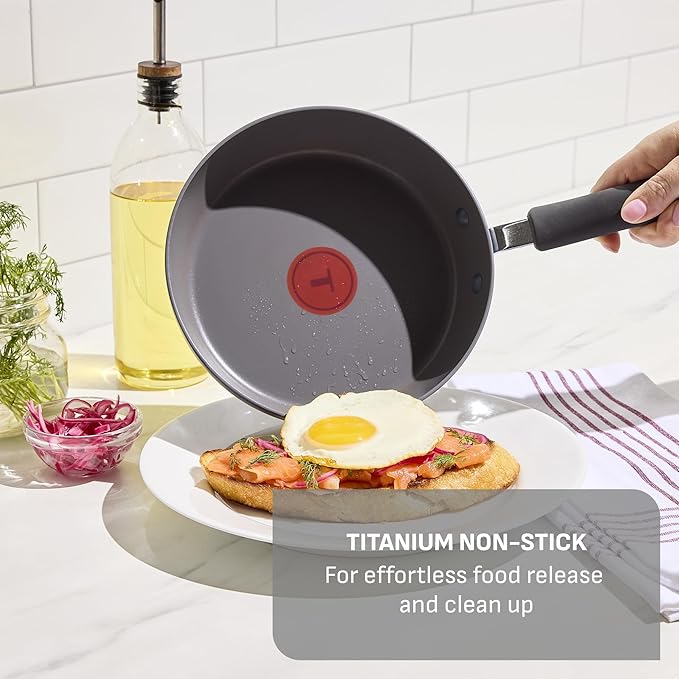 T-Fal Ultimate Hard Anodized Nonstick 10 Piece Cookware Set, Oven Safe Up to - Image 4