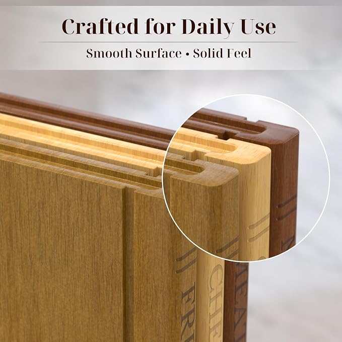 Book Cutting Board Set with Wooden Stand-Wooden Kitchen Cutting Boards That - Image 3
