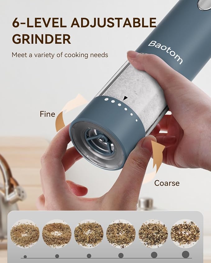 Electric Salt and Pepper Grinder Set - Image 3