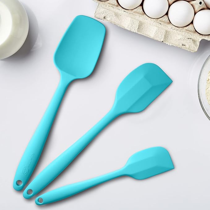 Silicone Spatula 3‑Piece Set Heat Resistant 600°F Non‑Stick Rubber Spatulas - Image 4