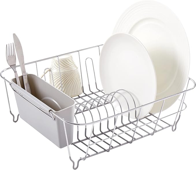 Dish Drying Rack & Cutlery Holder 2 Piece Set by SweetHomeCollection