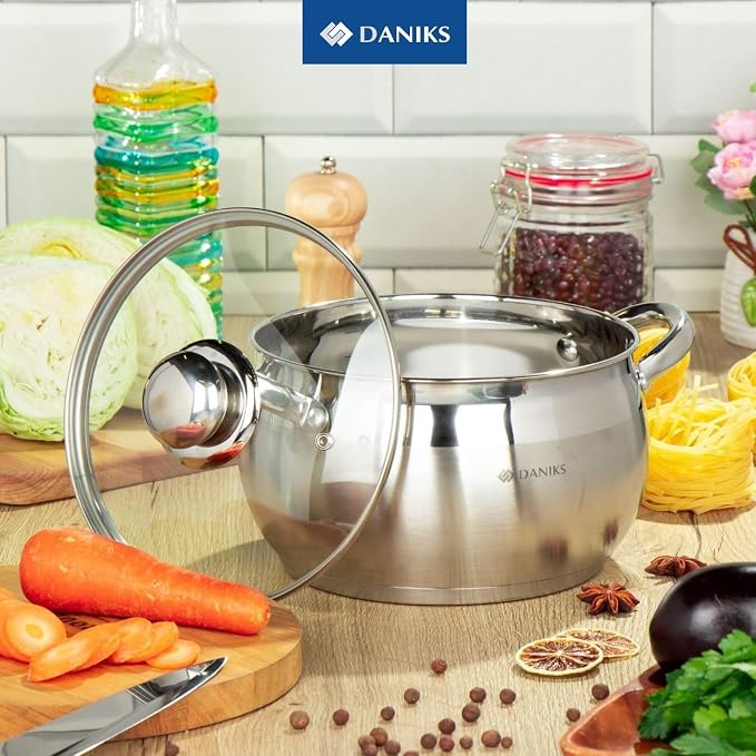 Daniks Classic 2 Quart Stainless Steel Stock Pot - Image 8