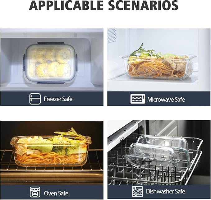 S SALIENT 18 Pieces Glass Food Storage Containers - Image 5