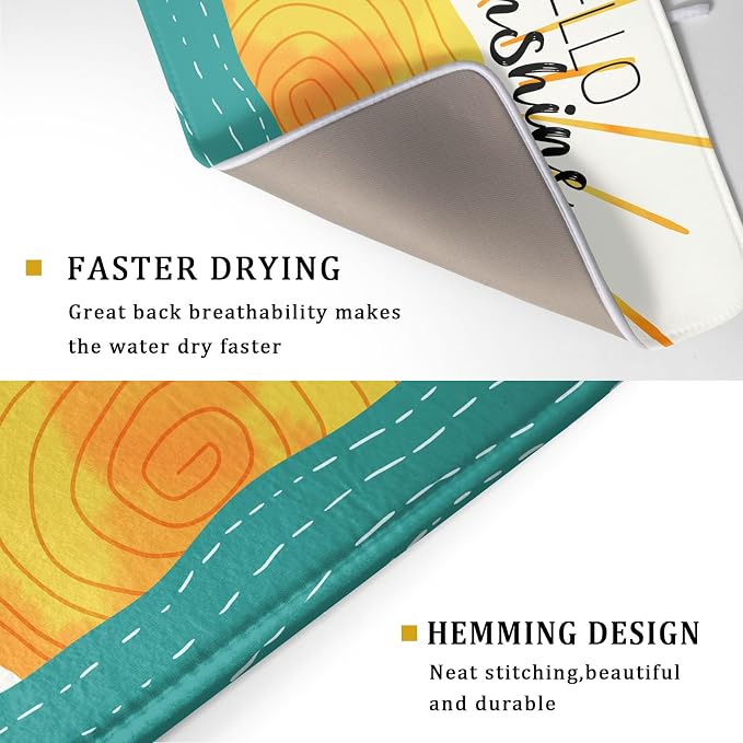 Summer Seaside Sunset over Sea Dish Drying Mat - Image 3
