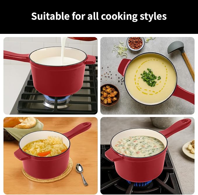 Enameled Cast Iron Sauce Pan - Image 7