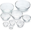 Duralex Le Gigogne Glass Mixing Bowl Set – 9-Piece Clear Stackable Prep Bowls by DuralexMadeInFrance