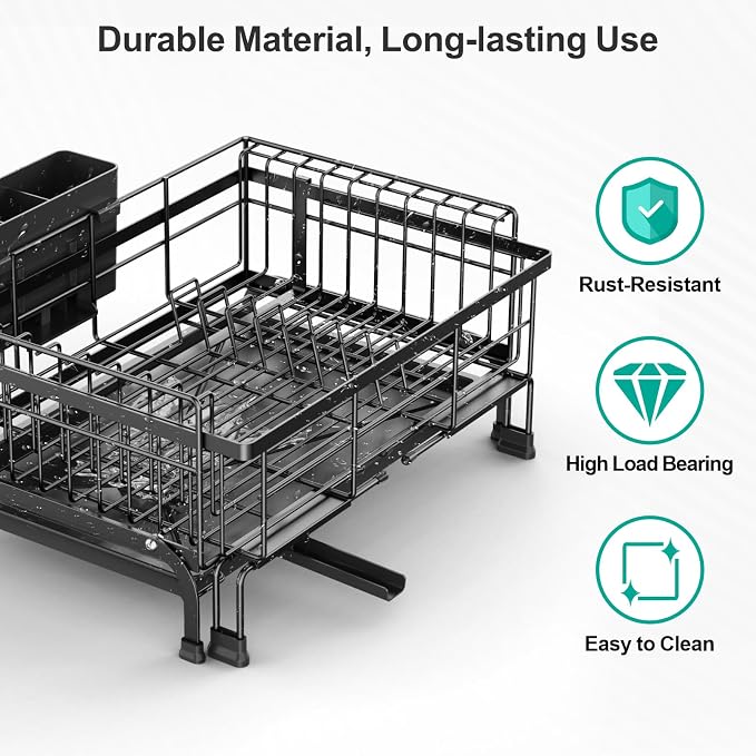 Swedecor Extendable Dish Drying Rack - Image 5