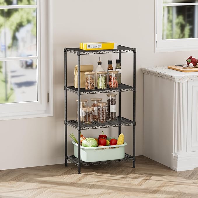 SINGAYE 4 Tier Storage Rack Wire Shelving Unit Shelves Metal - Image 2