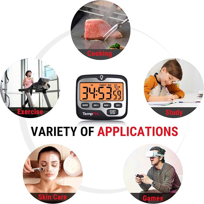 TempPro TM01 Kitchen Timers for Cooking - Image 8