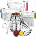 AIKEXIN 20-Piece Measuring Cups and Spoons Set, Nesting Stainless Steel by AIKEXIN