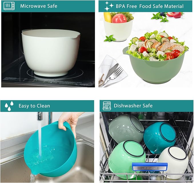 BoxedHome Classic Mixing Bowl Set, BPA Free Plastic, Microwave and Dishwasher - Image 6
