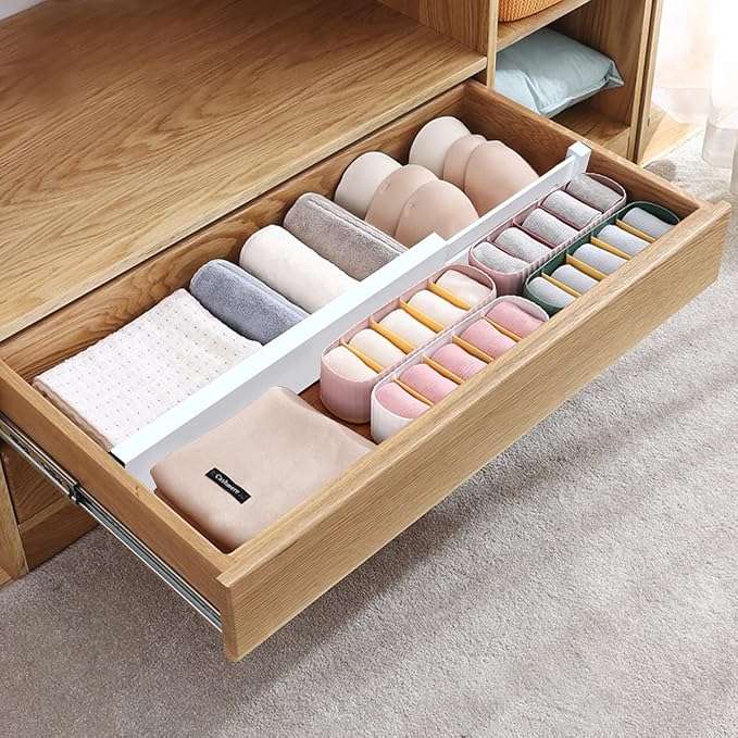 ANTOWIN Bamboo Drawer Dividers Organizers, Expandable Drawer Separators Splitter - Image 3