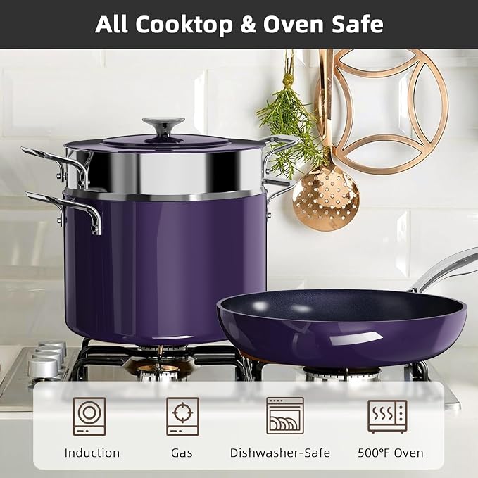 Nuwave Lux 13pc Forged Lightweight Cookware Set PFAS Free, Healthy G10 Duralon - Image 5