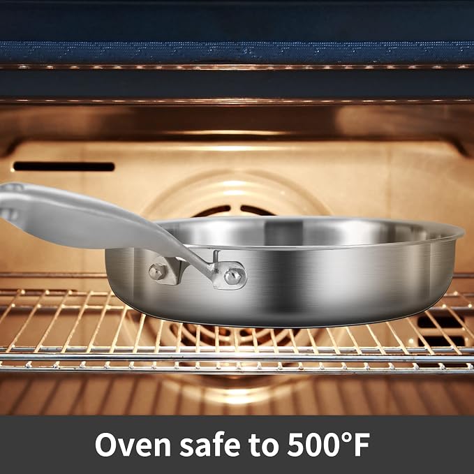 LOLYKITCH 6 QT Tri-Ply Stainless Steel Sauté Pan - Image 5