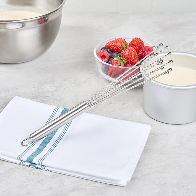 Restaurantware 10.5 in Stainless Steel Ball Whisk - Image 7