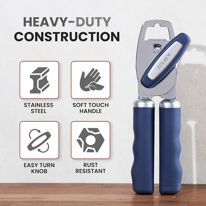 Zulay Kitchen Heavy Duty Stainless Steel Can Opener Manual - Image 3