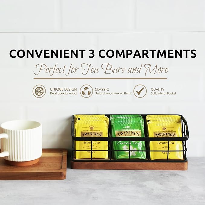 WILDMOS Tea Bag Organizer, Iron Wire Basket - Image 4