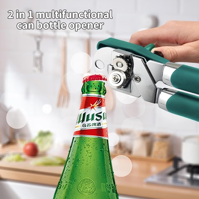 Safring Can Opener Manual, Handheld Strong Heavy Duty Stainless Steel Can Opener - Image 5