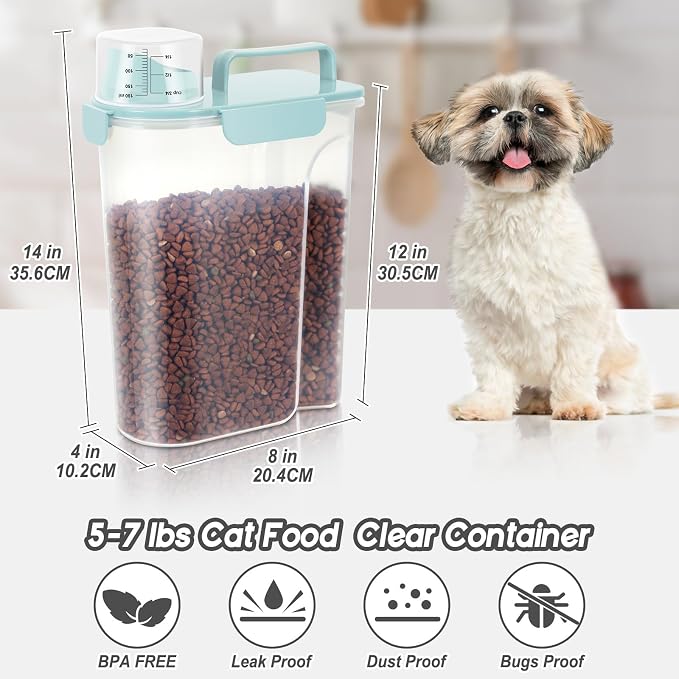 LEAWALK 5Lbs Airtight Cat Dog Food Storage Container - Image 4