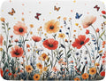 Poppy Flower Dish Drying Mat 18x24 Inch Floral Leaves Dish Drainer Protector by Giwawa