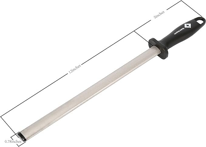 Kota Japan 12 in. Diamond Carbon Steel Professional Knife Sharpener Rod | - Image 5