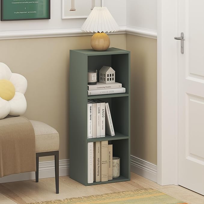 Furinno LUDER Book Shelf, 3-Cube Bookshelf, Bookcase - Image 2