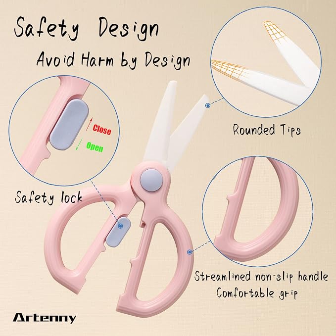 Baby Food Scissors with Travel Case, Ceramic Food Scissors Kids, Toddler - Image 3