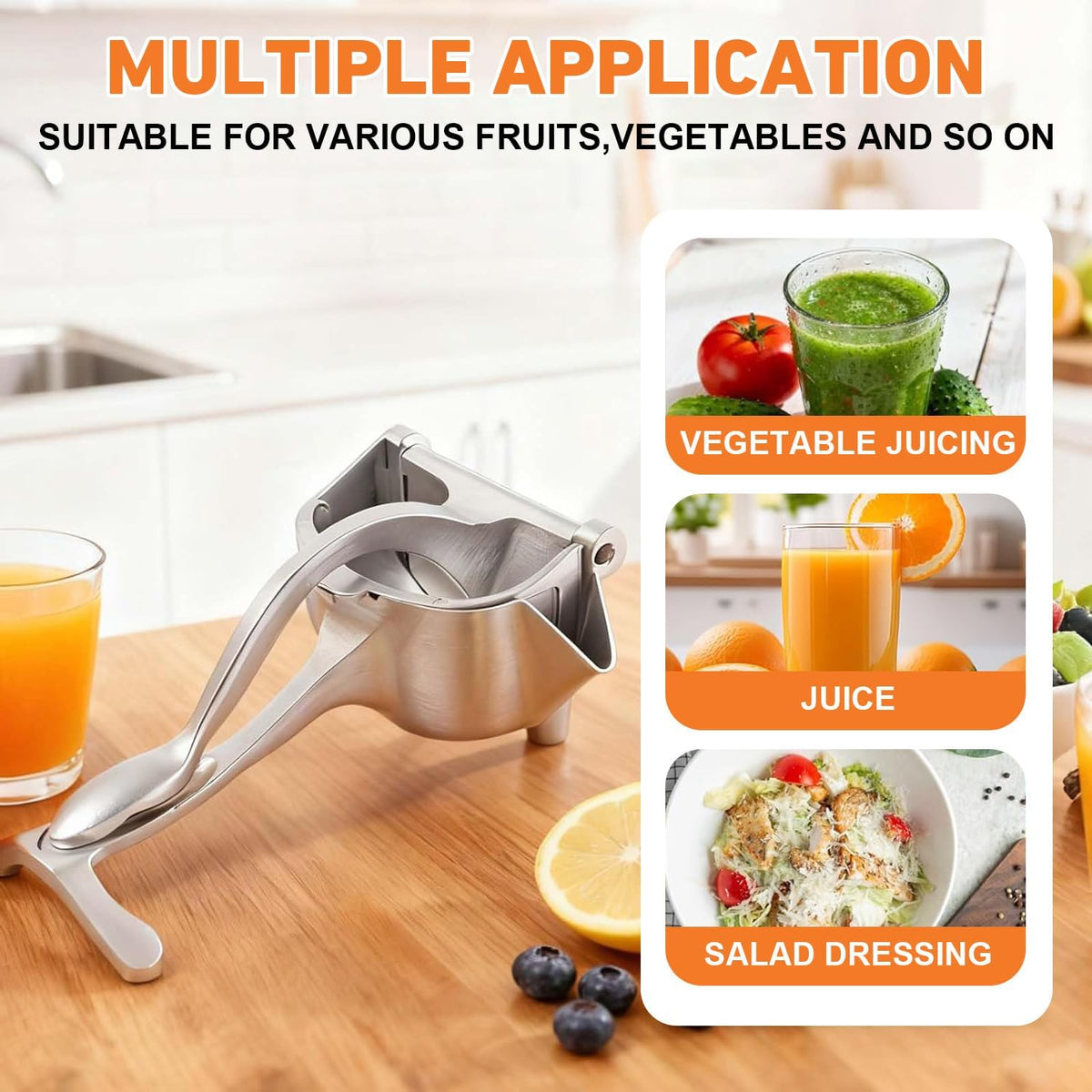 Hand Juicer Squeezer, Heavy Duty Fruit Juice Squeezer Handheld, Manual