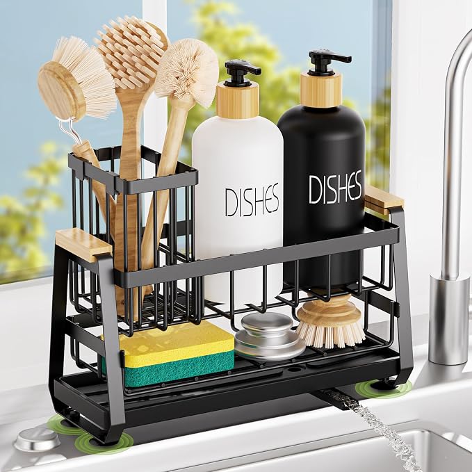 Sponge Holder for Kitchen Sink, Kitchen Sink Caddy by AUMOVAWA