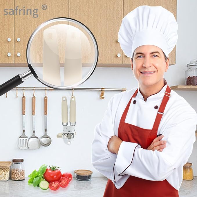 Safring Can Opener Manual, Handheld Strong Heavy Duty Stainless Steel Can Opener - Image 7