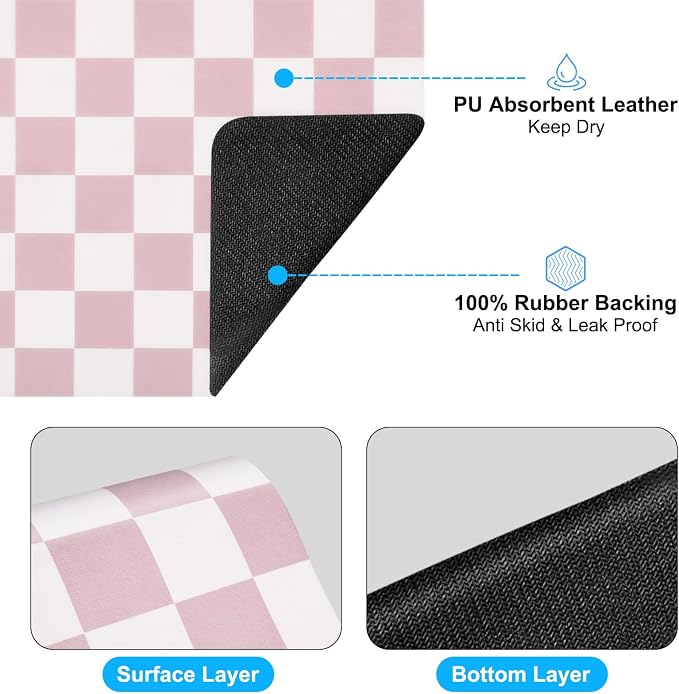 CooRug Checkered Dish Drying Mat - Image 7