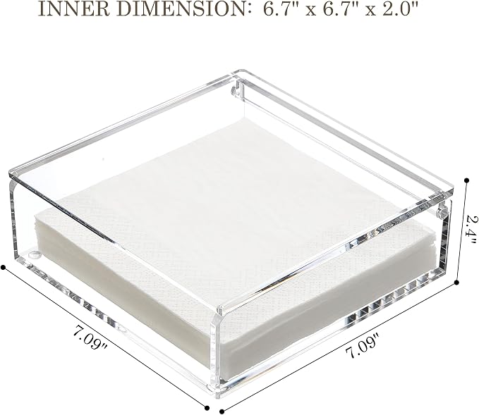 DINGHUO Flat Acrylic Napkin Holder - Image 3