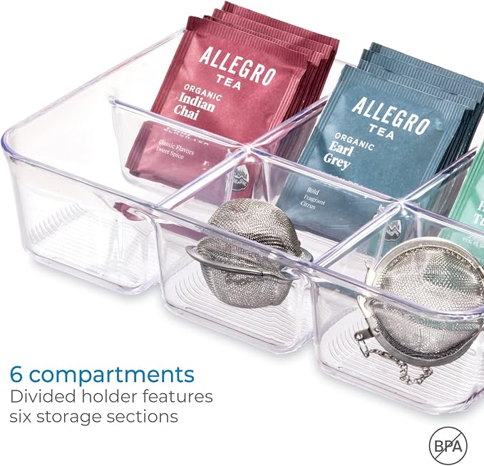 iDesign Clear Tea Bag & Sugar Packet Organizer - Image 7