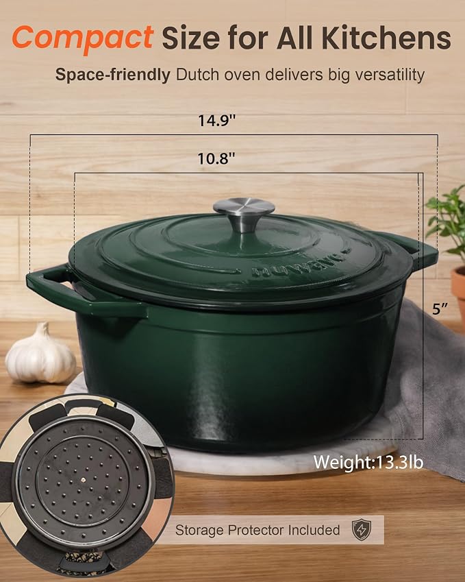 Nuwave 6QT Healthy Enameled Cast Iron Dutch Oven Pot - Image 9