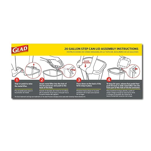 Glad Kitchen Trash Can | Large Plastic Waste Bin - Image 4