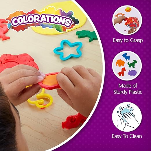 Colorations Geo Shapes Dough Cutter Set, 9 Pieces, 8 Shapes & 1 Roller - Image 2