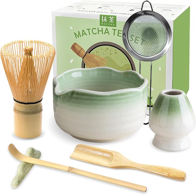 JBER Matcha Whisk Set, Ceramic Matcha Kit Includes Bowl by JBER
