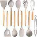 E-far Silicone Cooking Utensils Set, 10-Piece Heat Resistant Kitchen Utensils by E-far