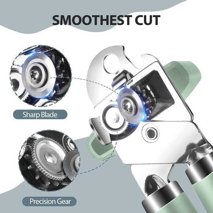 Safring Can Opener Manual, Heavy Duty Handheld Strong Can Opener - Image 3